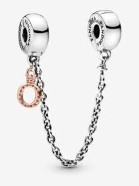 Pandora Dangling Crown O Safety Chain Charm